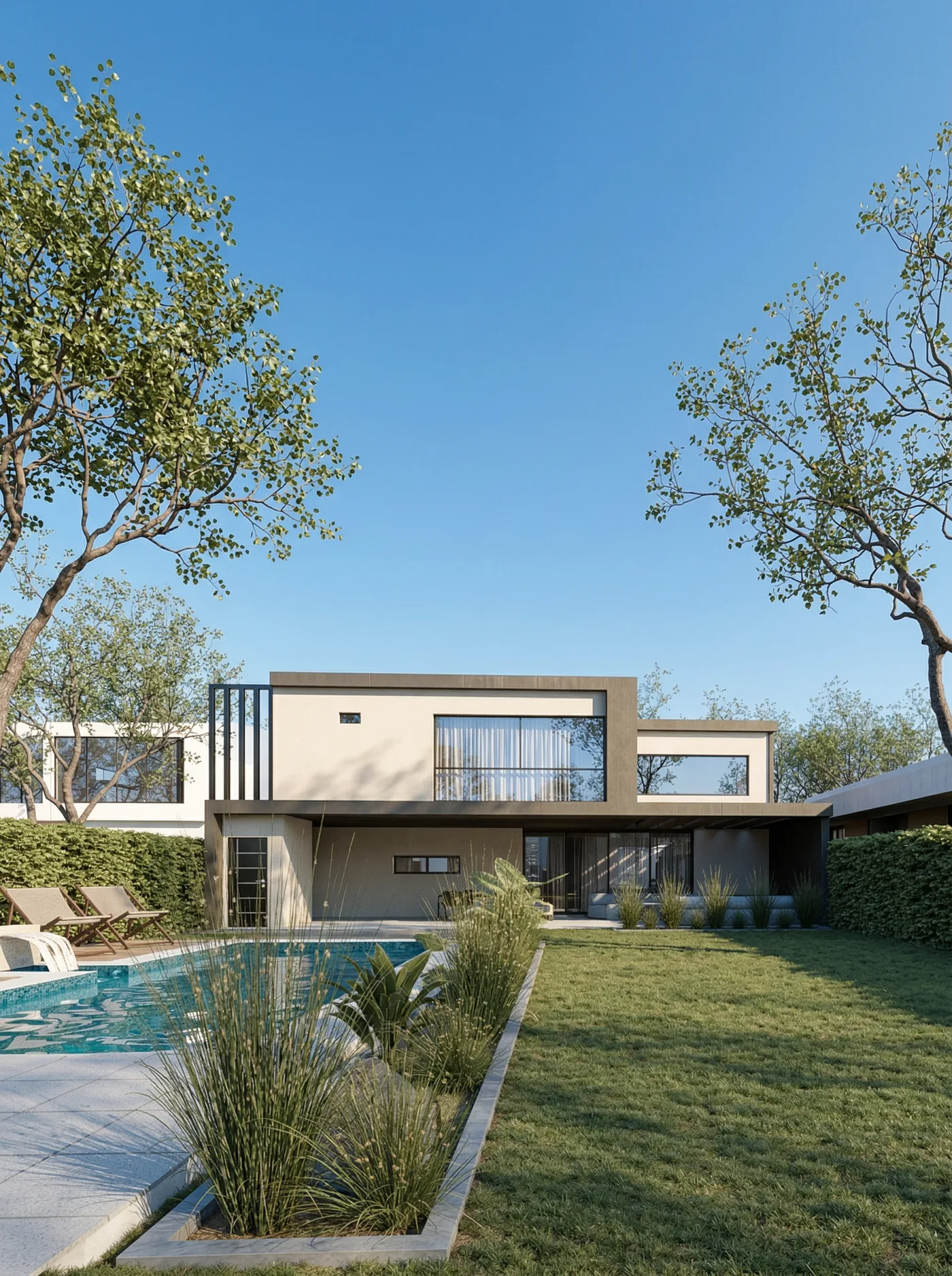 Exterior architectural rendering