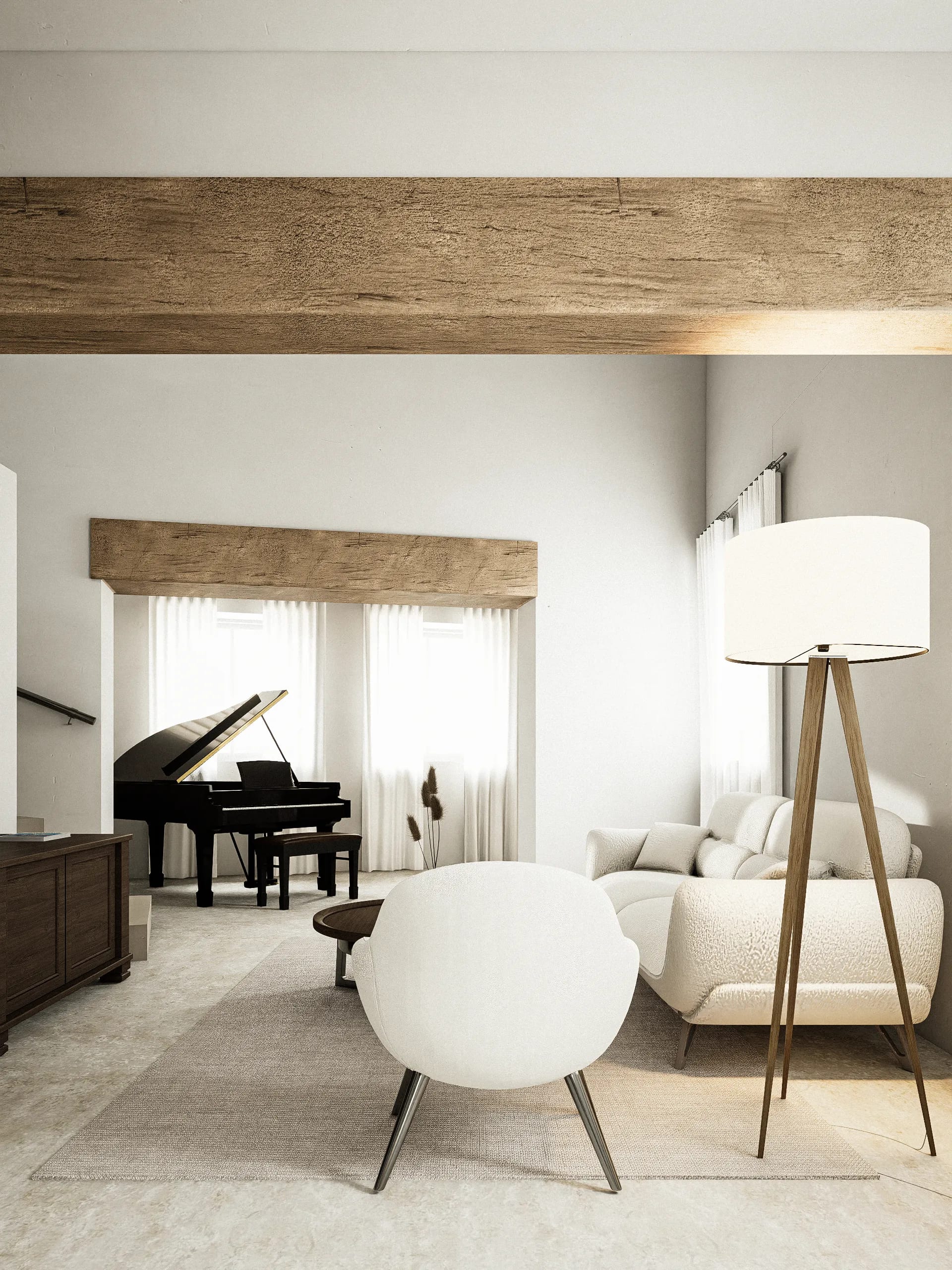 Casale Todi Salotto — living room, interior visualization (2)