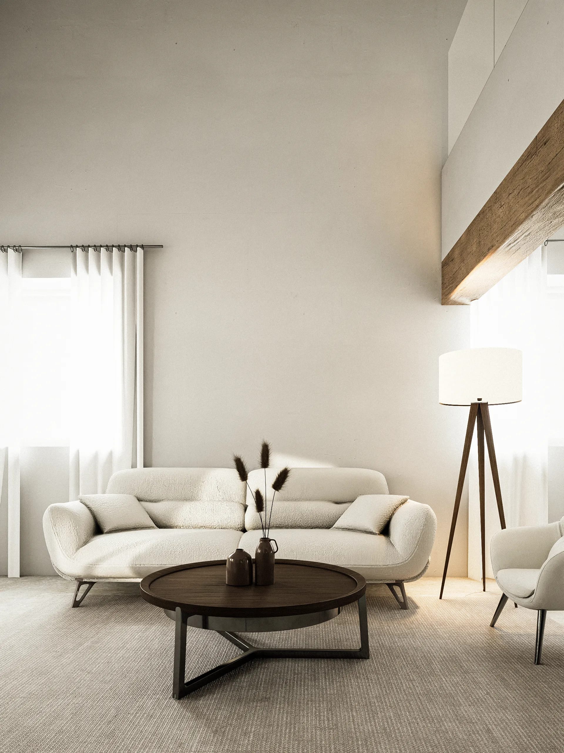 Casale Todi Salotto — living room, interior visualization (3)